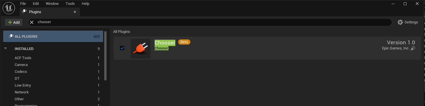 Chooser plugin