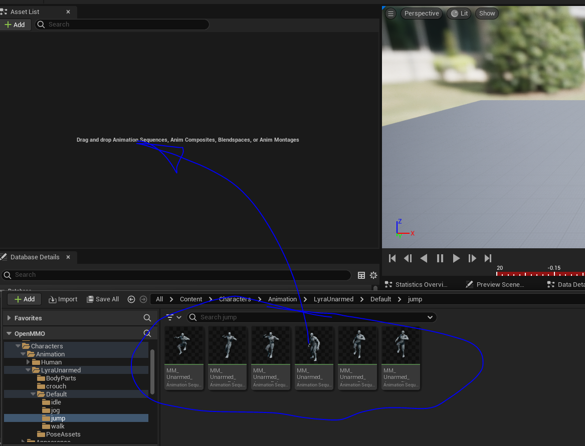 Add jump animations to PSD