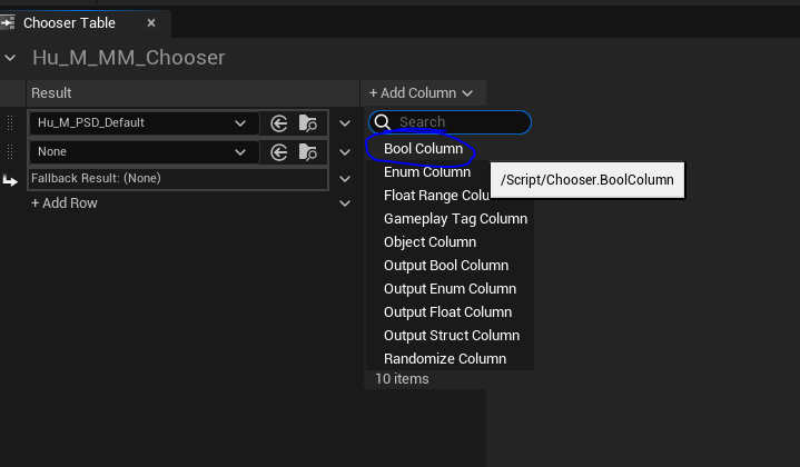 Add bool column