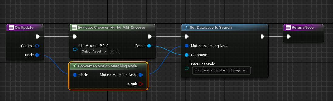 configure chooser to select the database