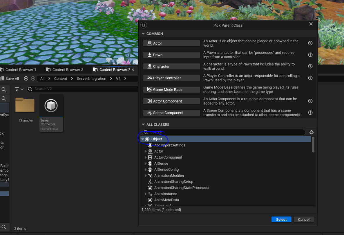 Create a object blueprint
