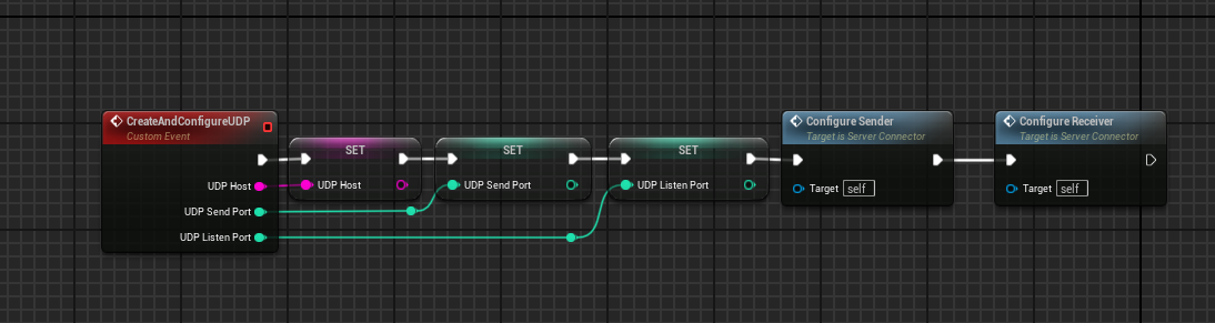 Configure UDP comms