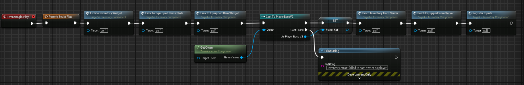 Constructor for inventory component