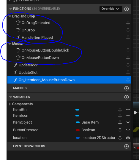 Mouse events and drag & drop