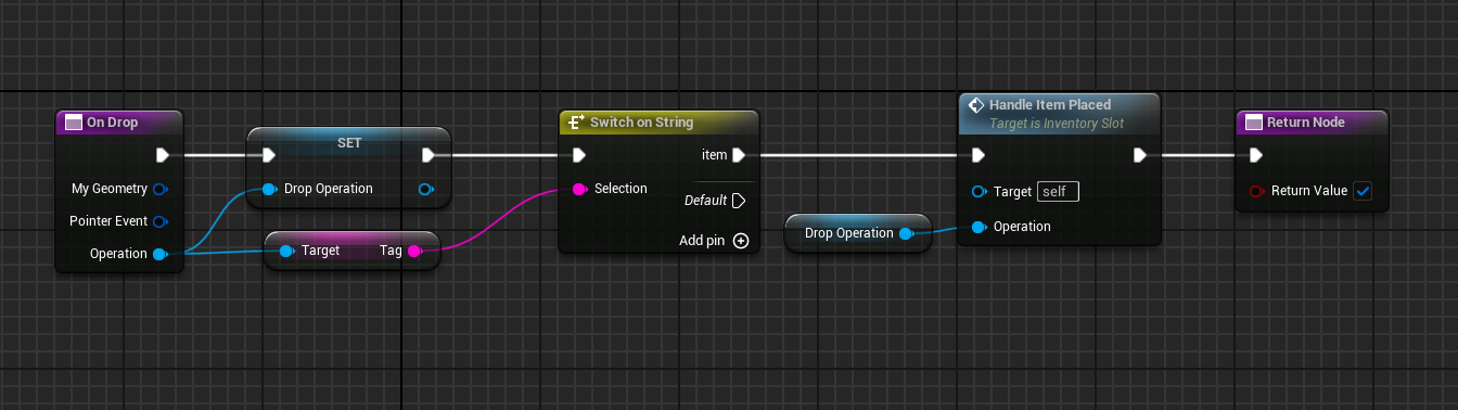 Handle on drop events in inventory
