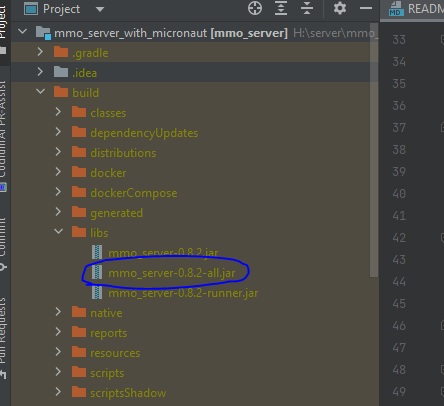 finding your jar file in build/libs