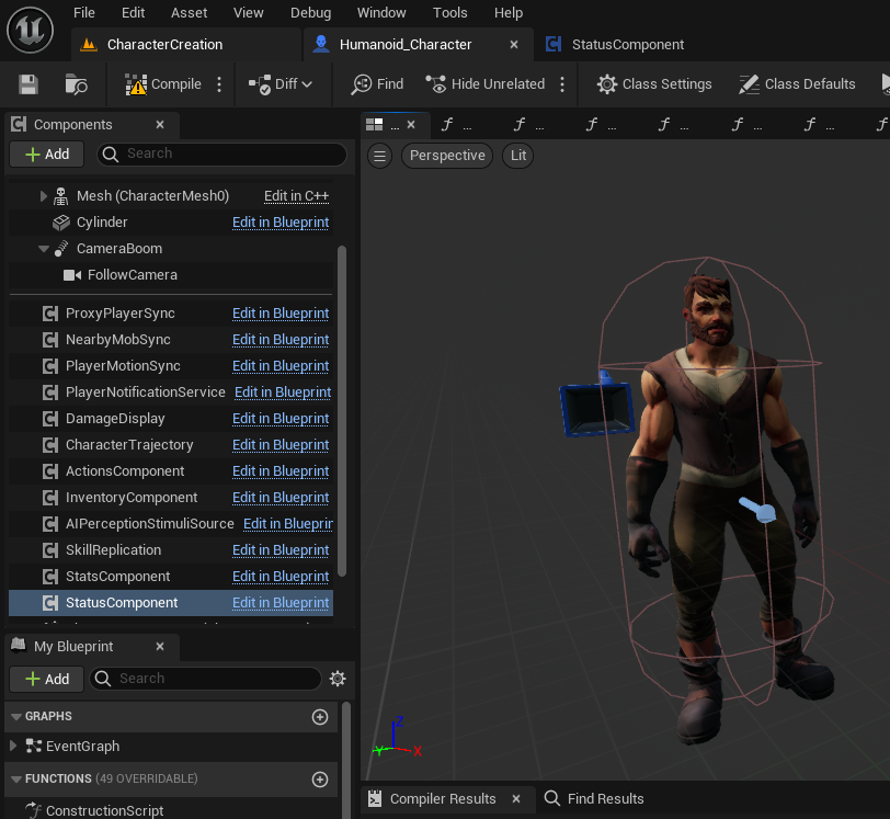 Status component is added to my actor BPs