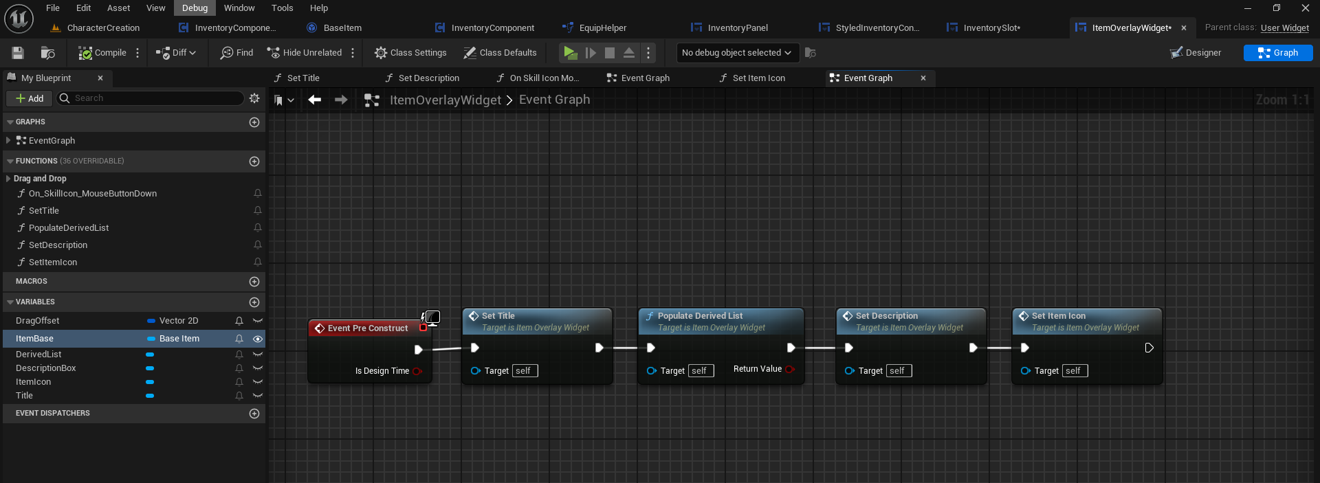 Pre construct for the overlay widget