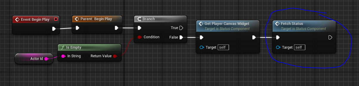 Fetch status on begin play