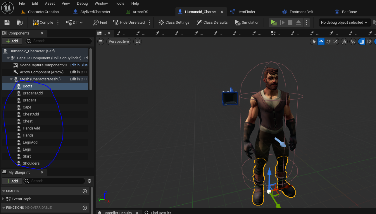 Modular character which allows modification of each component