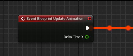Event blueprint update animation