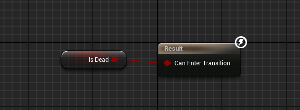 Enter the state when isDead is true