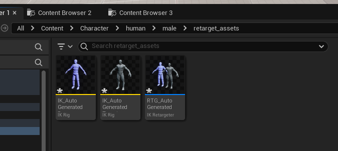 Retarget assets generated