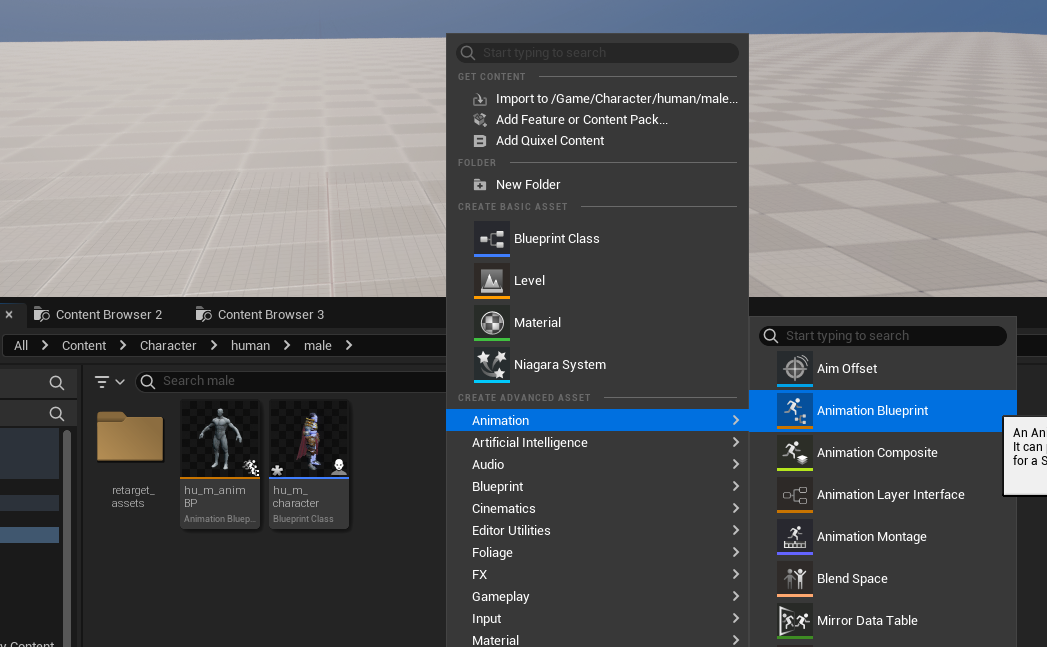 Create the animation blueprint