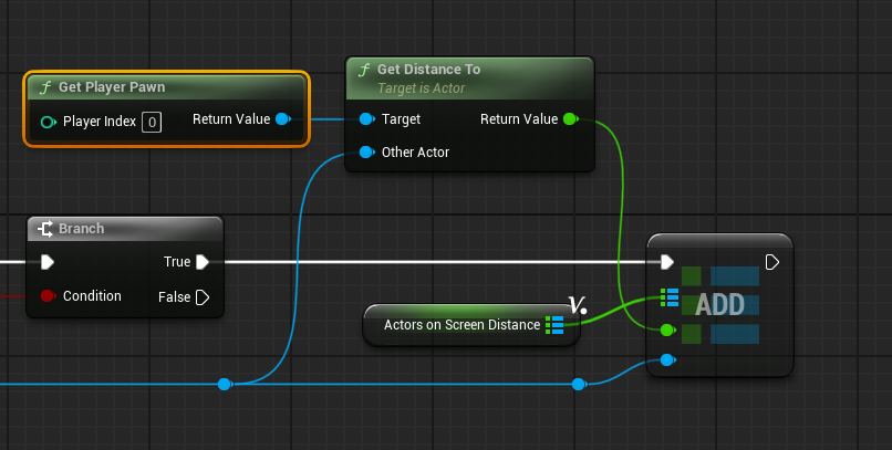 Add actors to a map using distance as keys